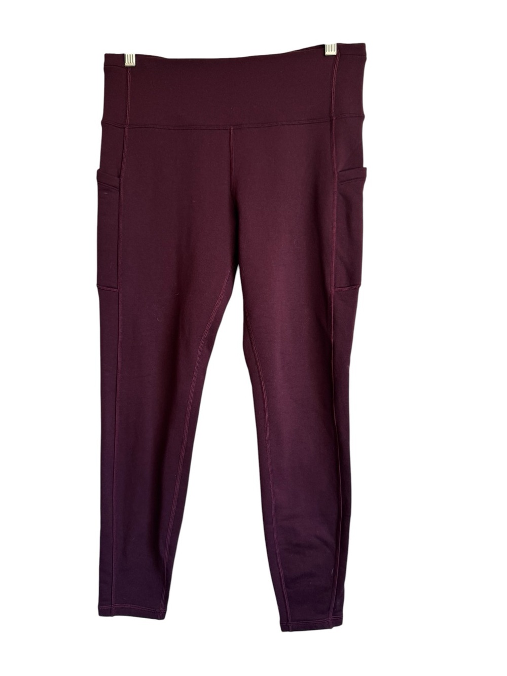 Athleta Polartec Altitude Stash Tight Fleece Legging Burgundy 428836 Size Large